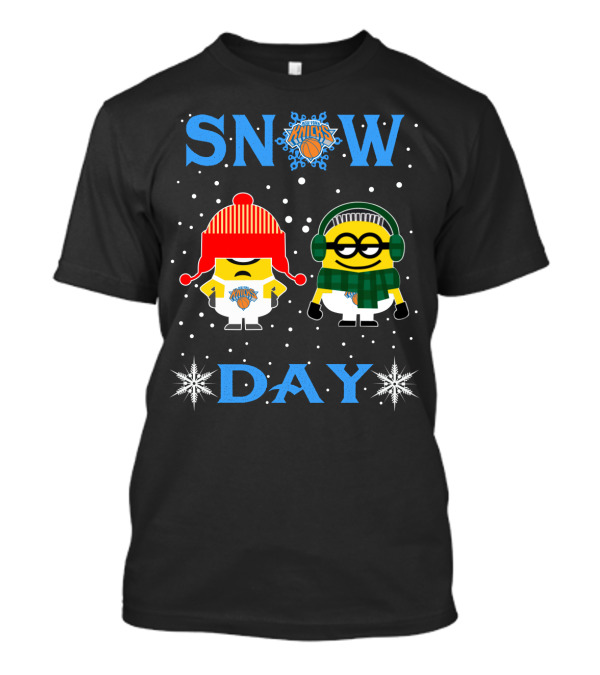 Snow Day New York Knicks Minion Fans T-Shirt