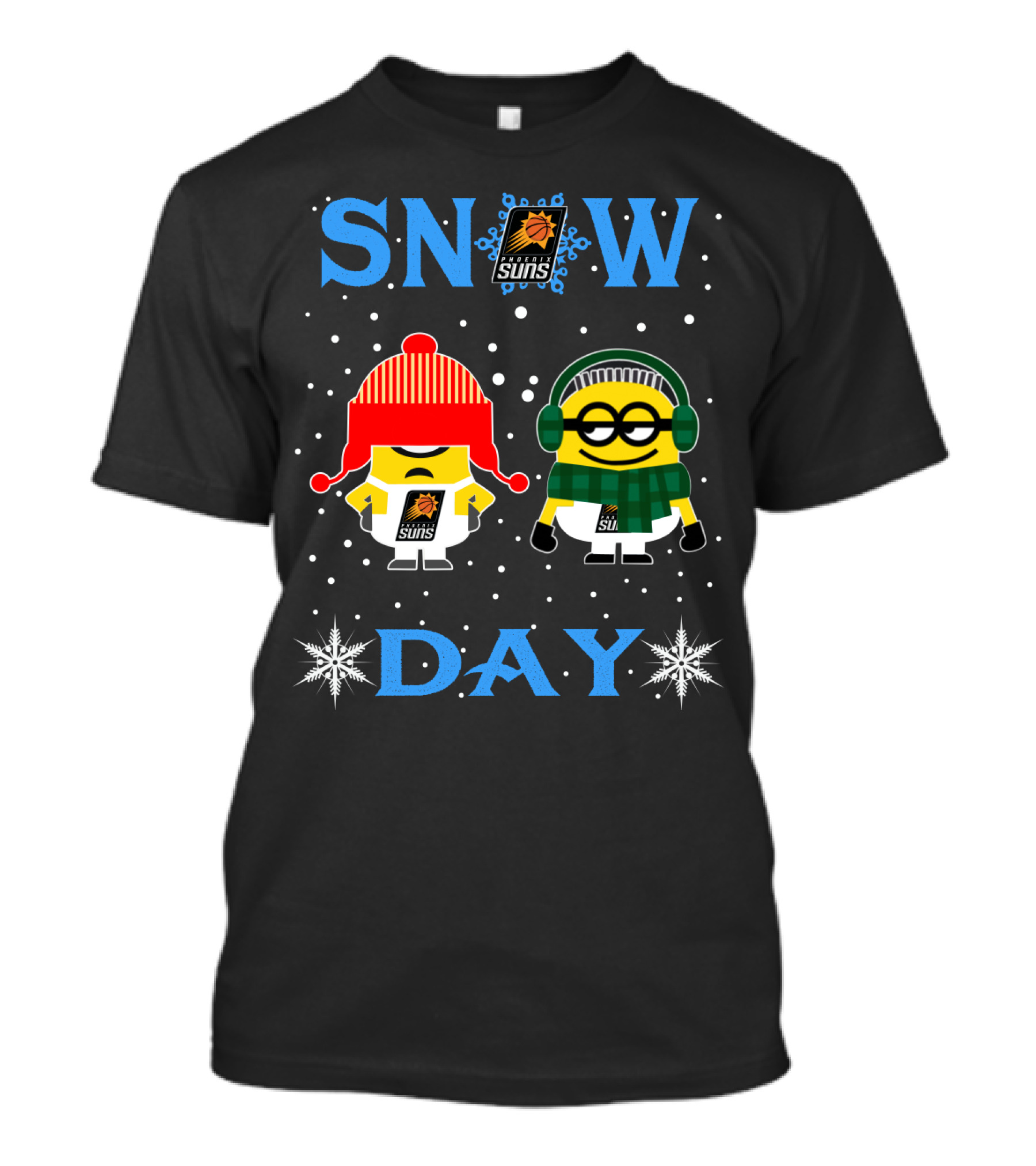 Snow Day Phoenix Suns Minion Fans Winter Style T-Shirt