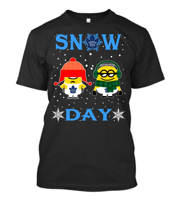 Snow Day With Toronto Maple Leafs And Minion Winter Fun T-Shirt