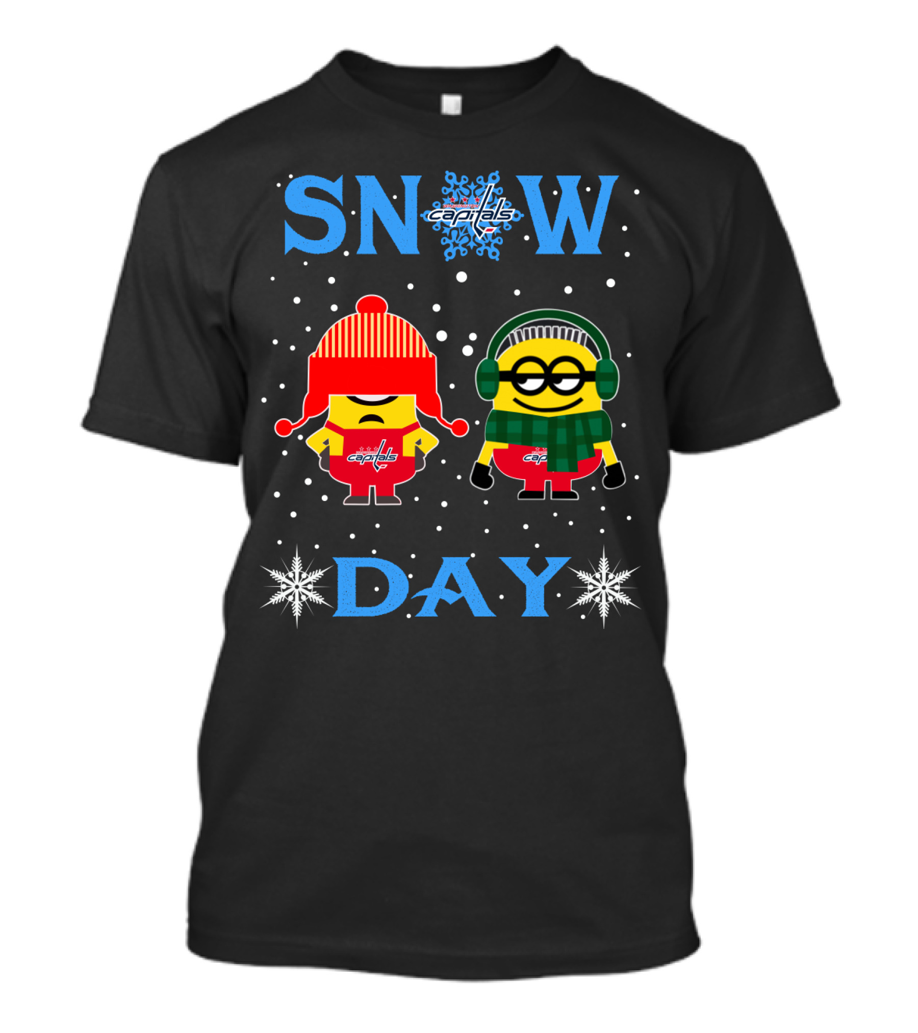 Washington Capitals Winter Minions Snow Day Fun T-Shirt