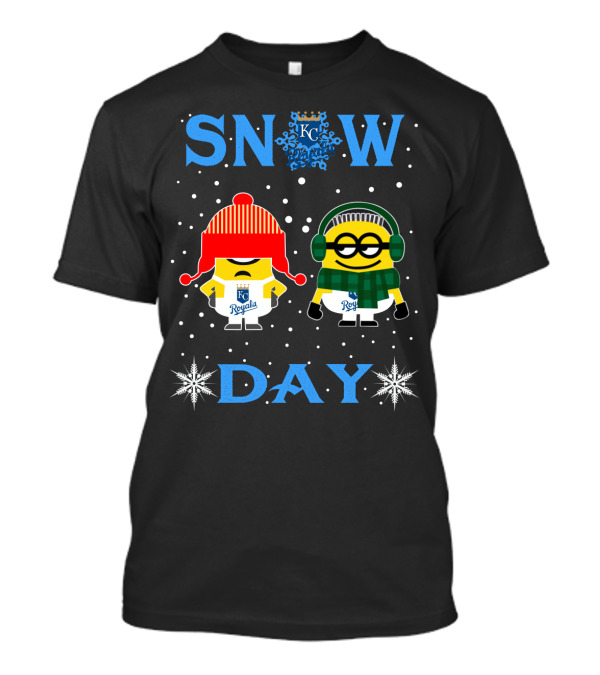 Kansas City Royals Snow Day Minions Winter Fun T-Shirt
