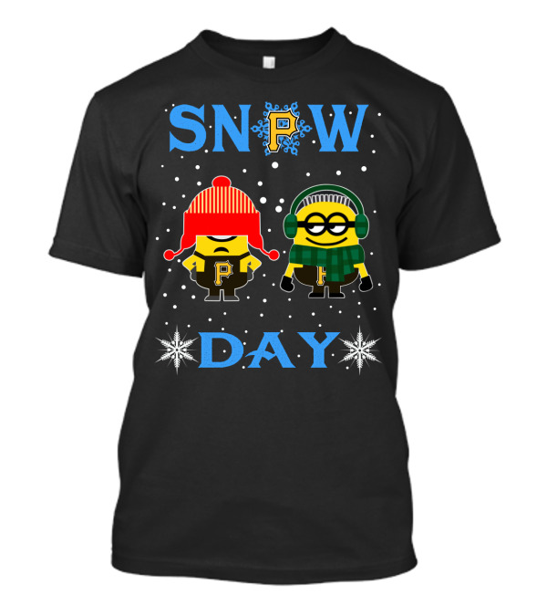 Snow Day Minions Pittsburgh Pirates Winter T-Shirt