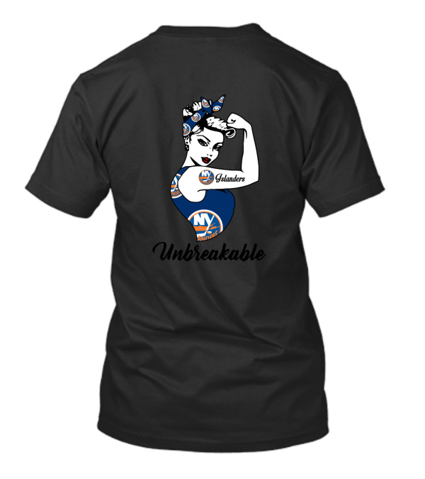 New York Islanders Unbreakable Strong Girl Rosie The Riveter T-Shirt
