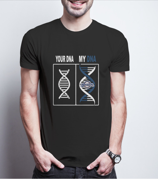 Your DNA My DNA Milwaukee Brewers Logo Baseball Fan T-Shirt
