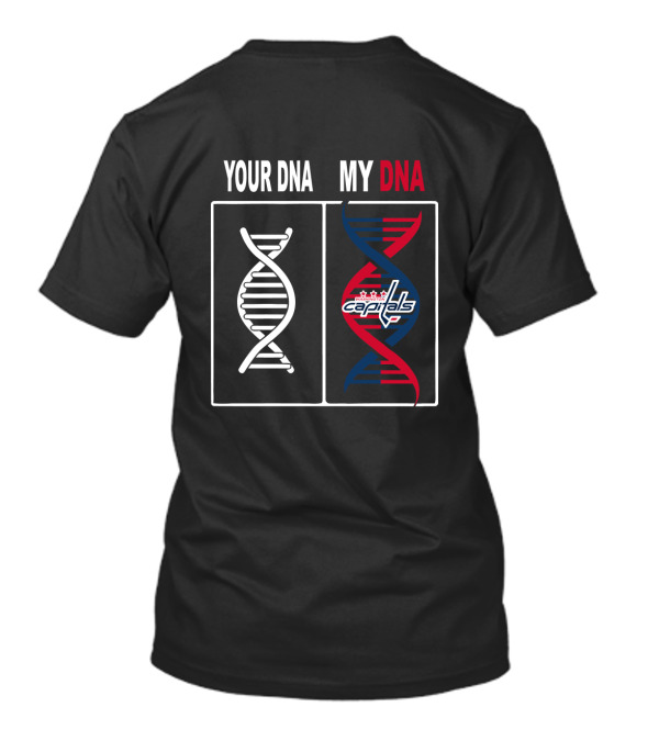Your DNA My DNA Washington Capitals With Red Blue Logo And Hockey DNA Helix T-Shirt