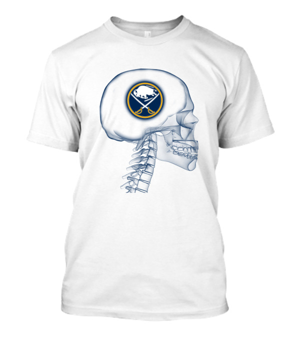 Buffalo Sabres Logo Inside Skull T-Shirt