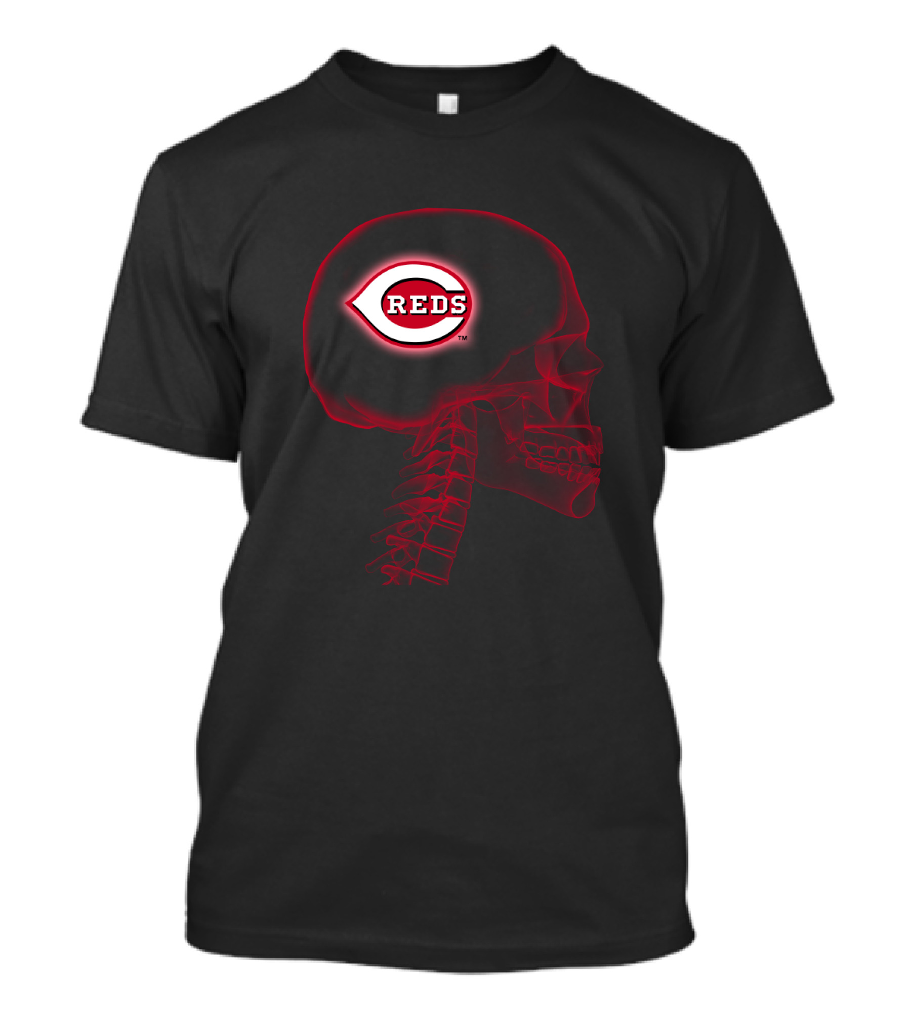 Cincinnati Reds Logo Inside Brain X-Ray T-Shirt