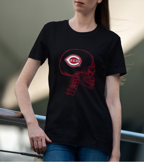 Cincinnati Reds Logo Inside Brain X-Ray T-Shirt