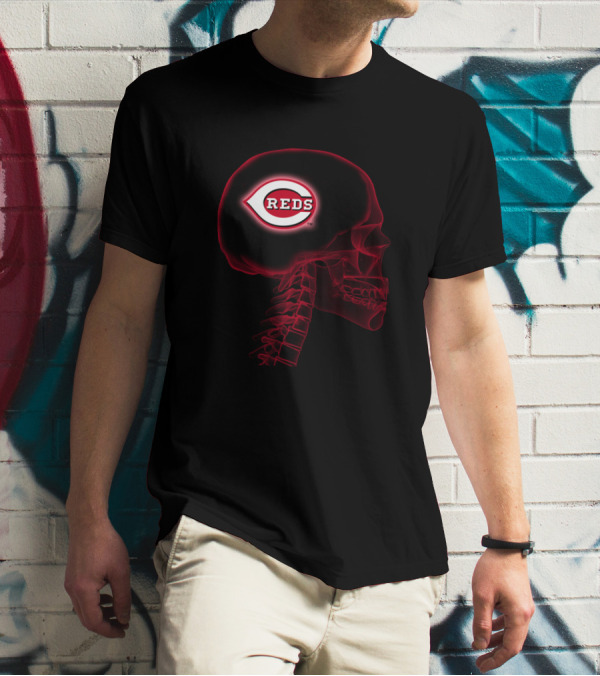 Cincinnati Reds Logo Inside Brain X-Ray T-Shirt