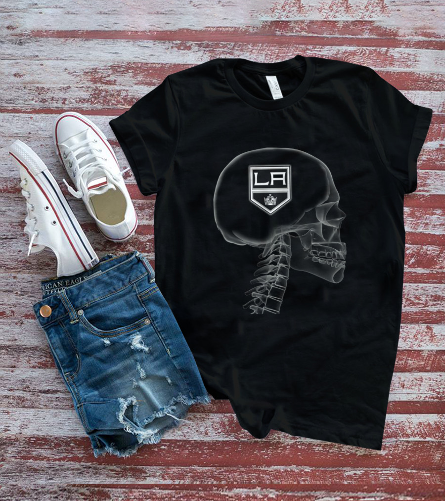 Los Angeles Kings LA Hockey Skull T-Shirt