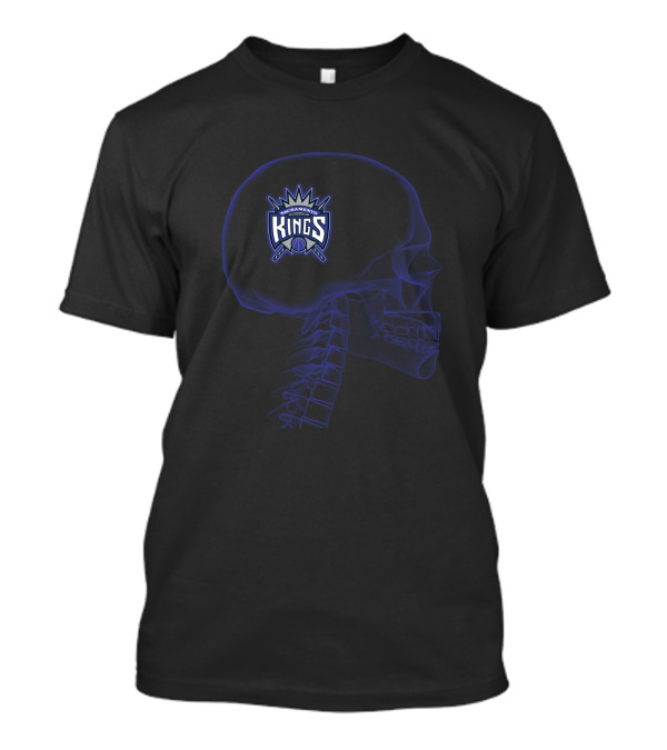 Sacramento Kings Logo In Skull Brain Halloween Theme T-Shirt