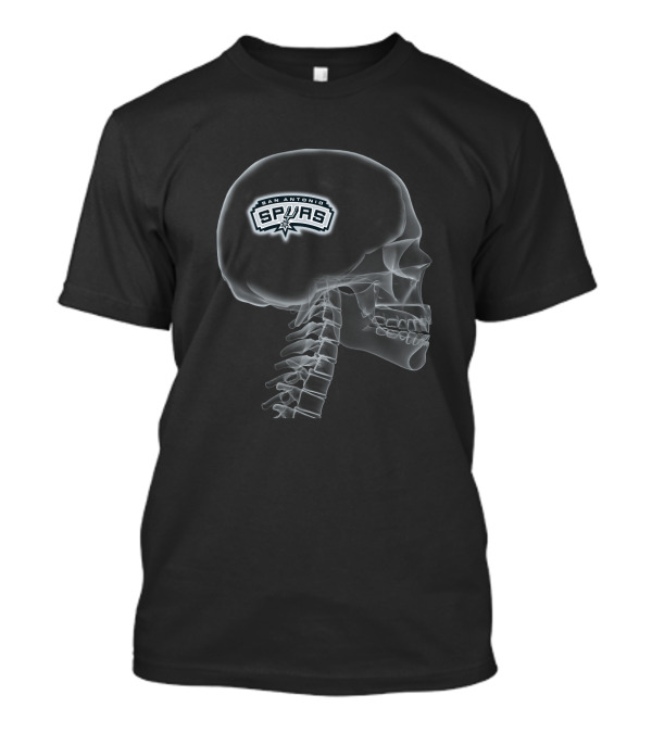 San Antonio Spurs Skull Brain Halloween Theme T-Shirt