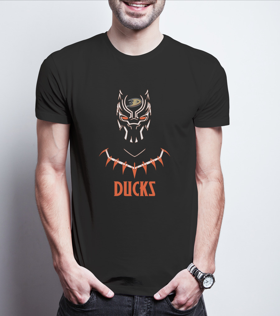 Anaheim Ducks Black Panther Fan Fusion T-Shirt