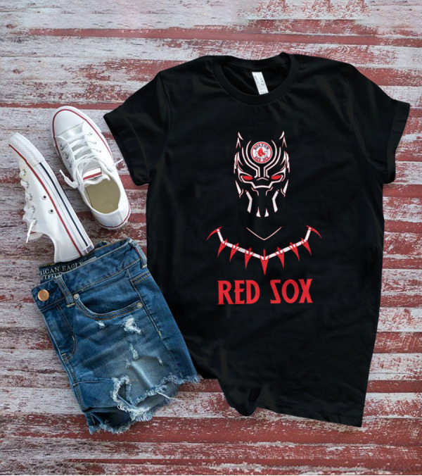 Black Panter Boston Red Sox Fans T-Shirt