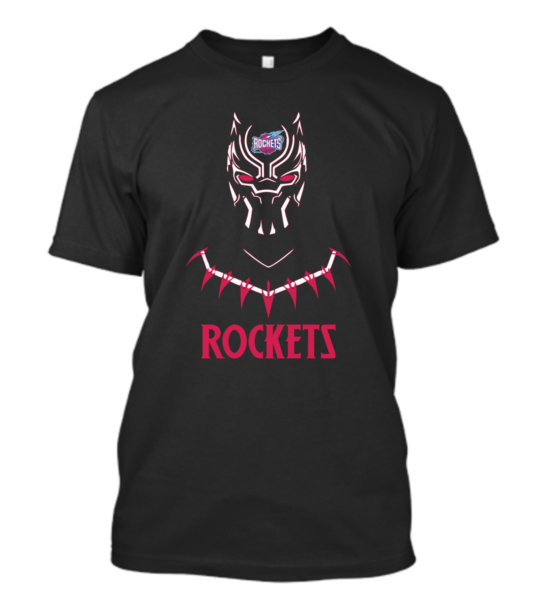 Rockets Black Panther Fans Houston Basketball Superhero Fusion T-Shirt