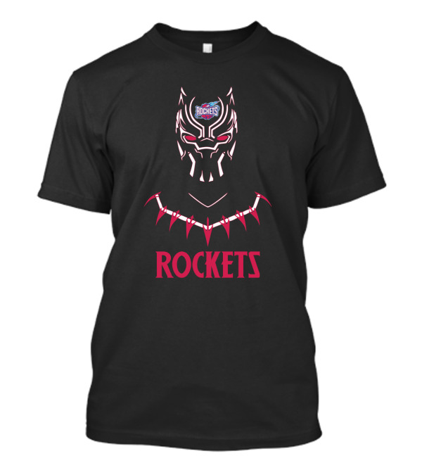 Rockets Black Panther Fans Houston Basketball Superhero Fusion T-Shirt