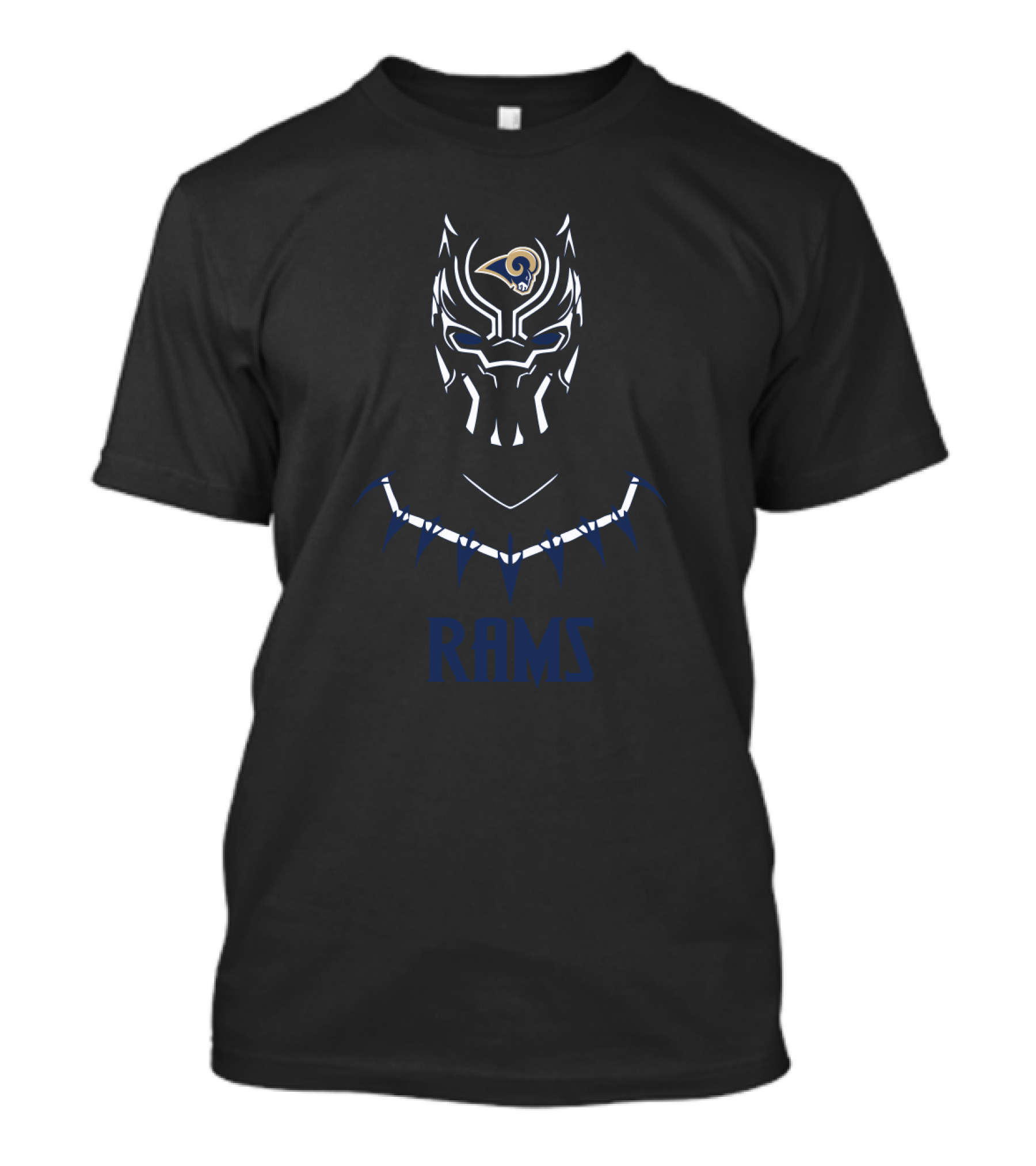 Black Panther Rams Fan Crossover T-Shirt