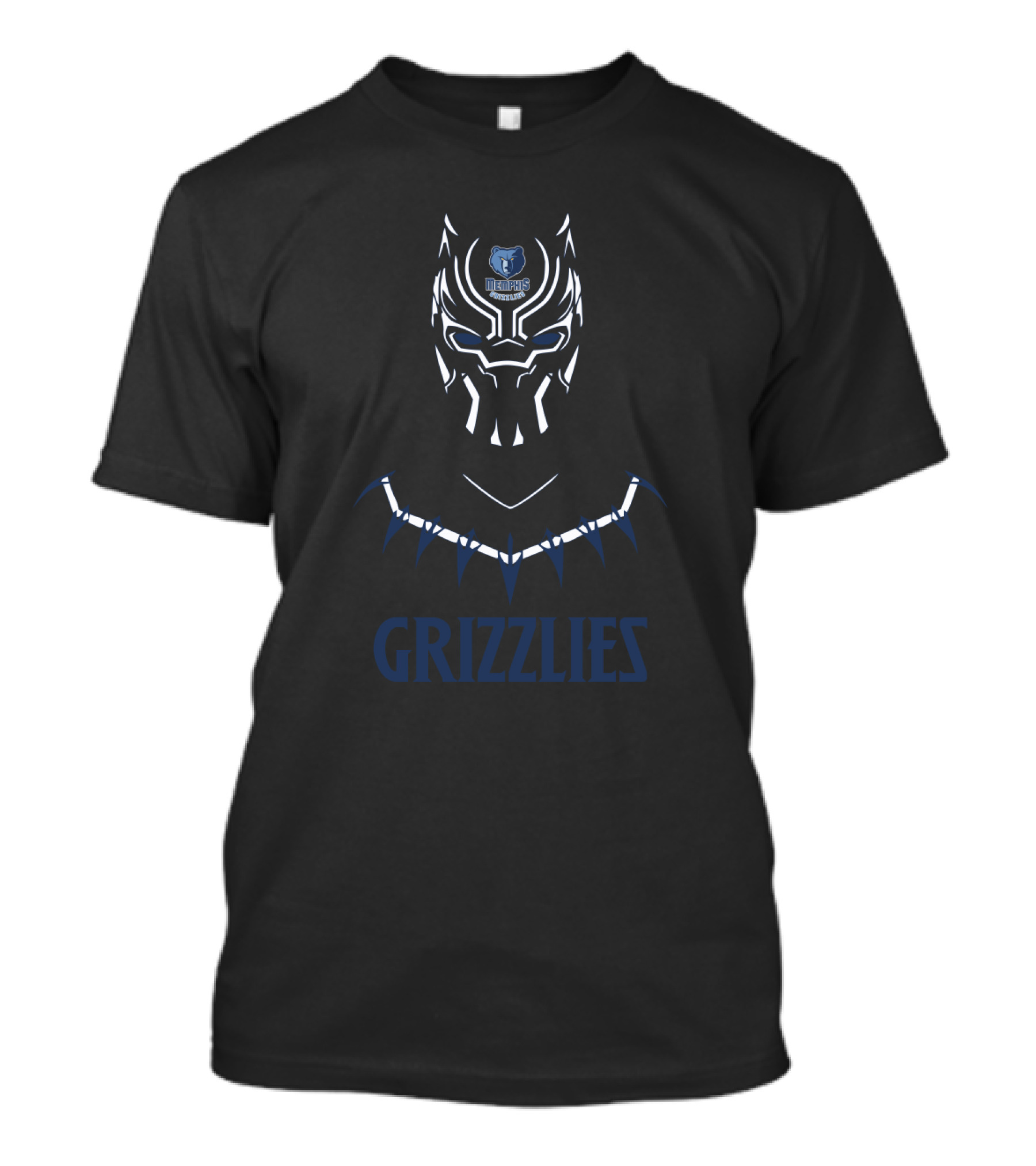 Memphis Grizzlies Fans Black Panther Mask T-Shirt