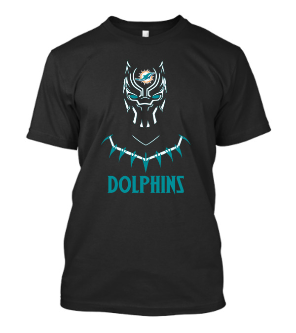 Black Panther Miami Dolphins Fusion Fans T-Shirt