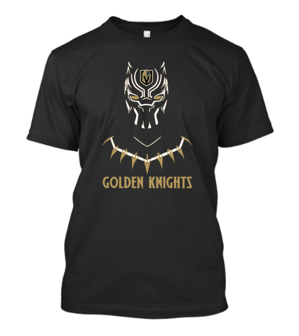 Golden Knights Black Panther Helm Symbol Collaboration T-Shirt