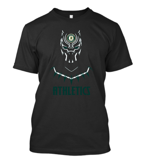 Oakland Athletics Fans Black Panther Mask T-Shirt