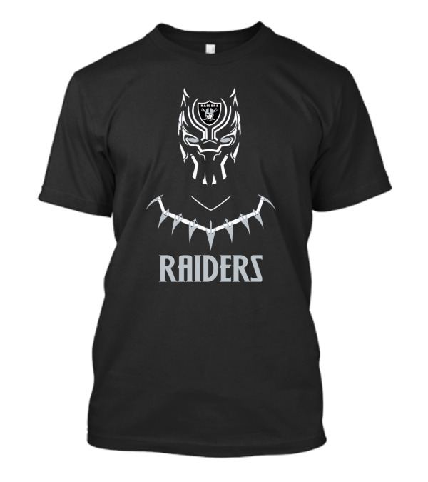 Raiders Fans With Black Panther Mask Design Representing Oakland Loyalty T-Shirt