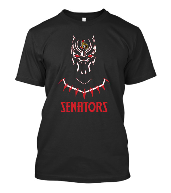 Ottawa Senators Black Panther Fans Mashup T-Shirt