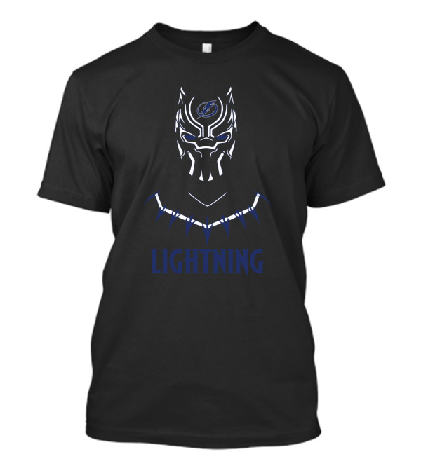 Black Panther Lightning Tampa Bay Fan Marvel Crossover T-Shirt