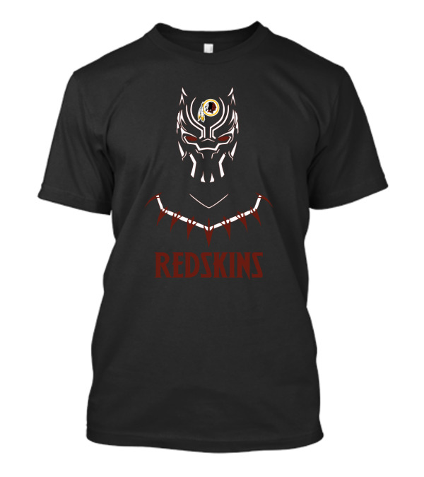Black Panther Redskins Fan Logo Fusion T-Shirt