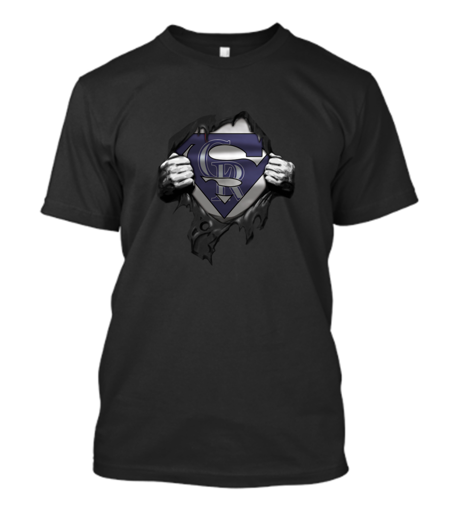 Superman Logo Colorado Rockies Fans Superhero Symbol T-Shirt