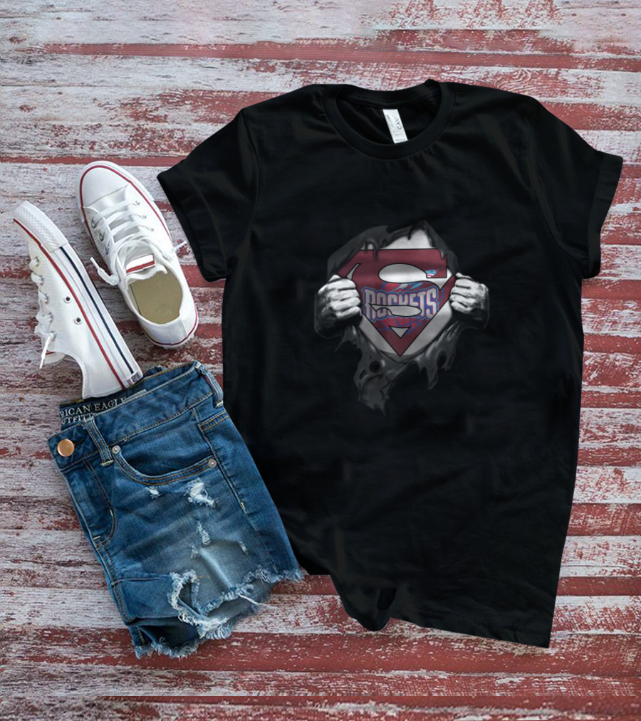 Superman Logo Houston Rockets Fan T-Shirt