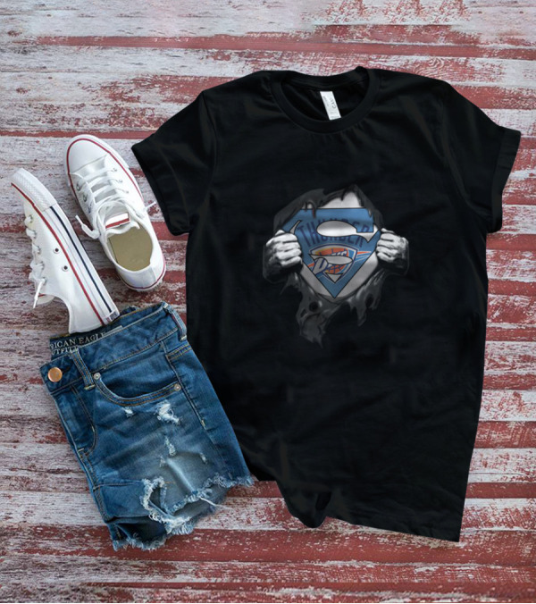 Superman Logo Oklahoma City Thunder Fans Combination T-Shirt