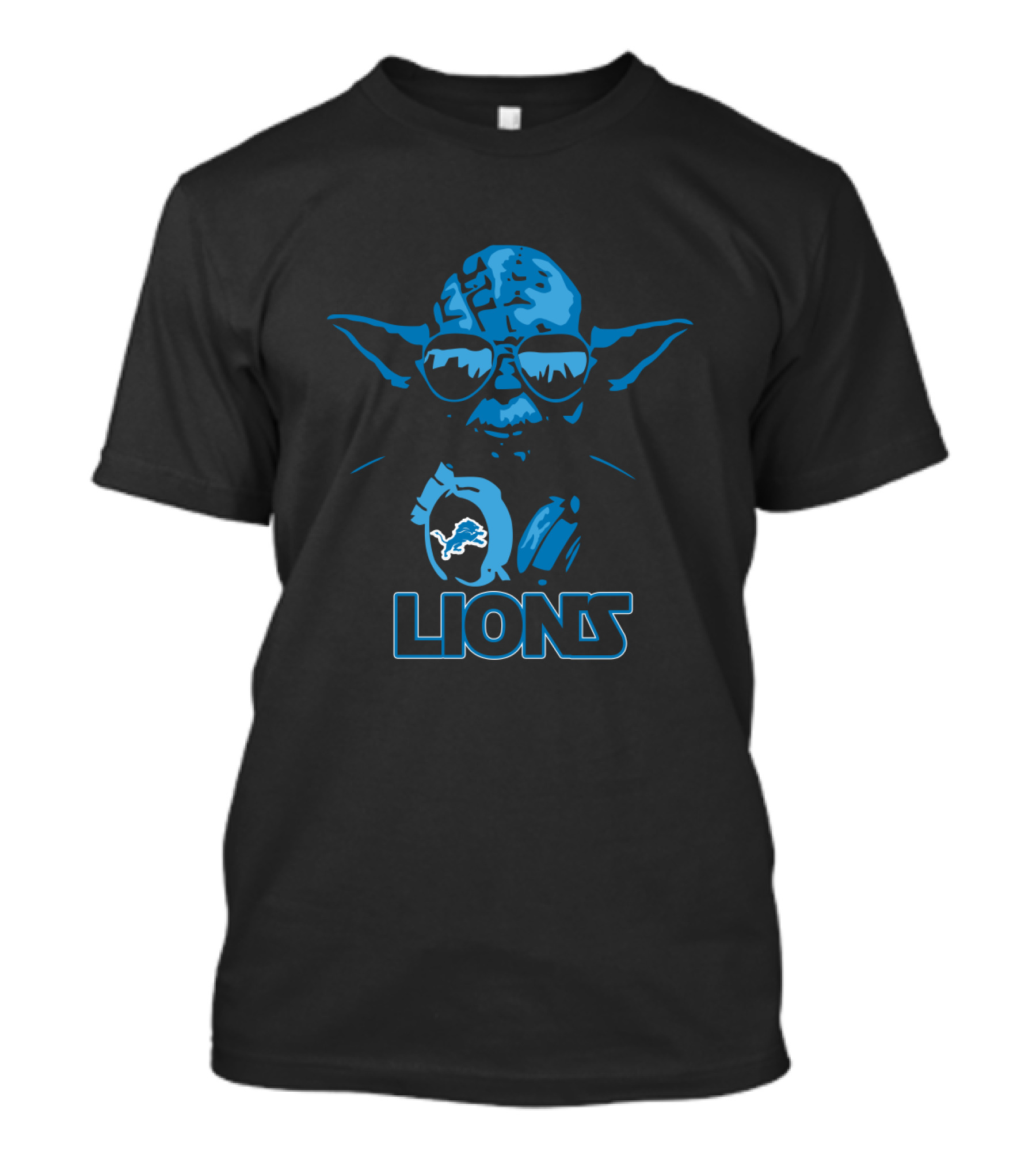 Yoda Detroit Lions Fans Star Wars-Style T-Shirt