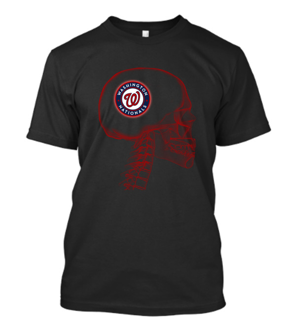 Washington Nationals Inside My Mind Logo X-Ray Skeleton Visualization T-Shirt
