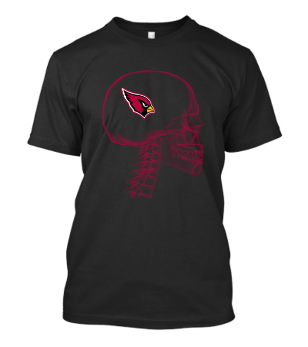 Arizona Cardinals Skull Brain Halloween T-Shirt