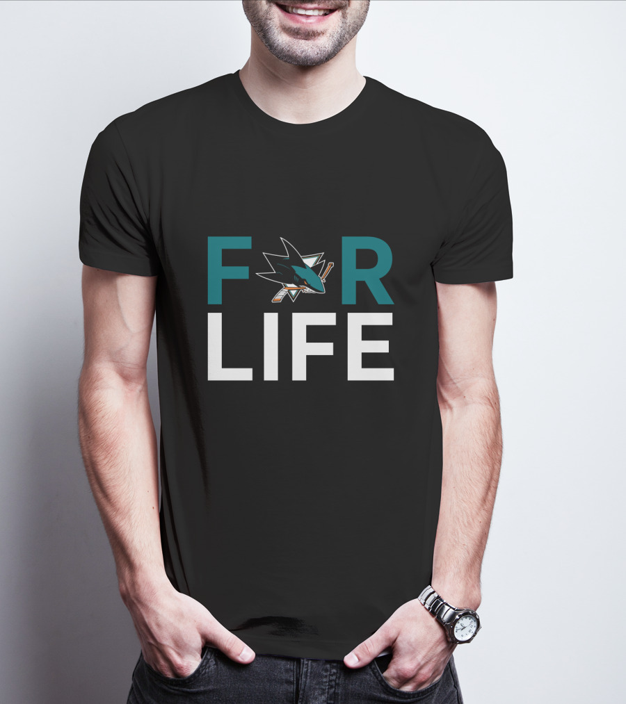 San Jose Sharks For Life Fan Pride T-Shirt