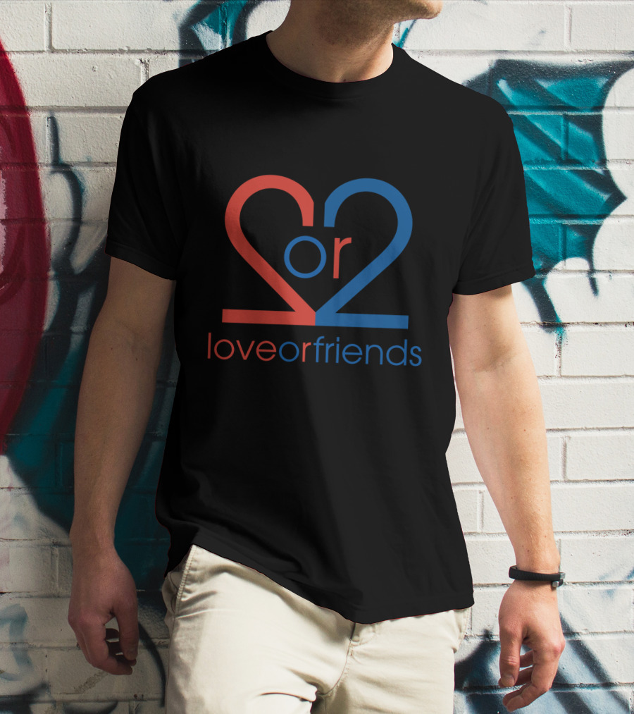 Loveorfriends Heart Symbol Text T-Shirt