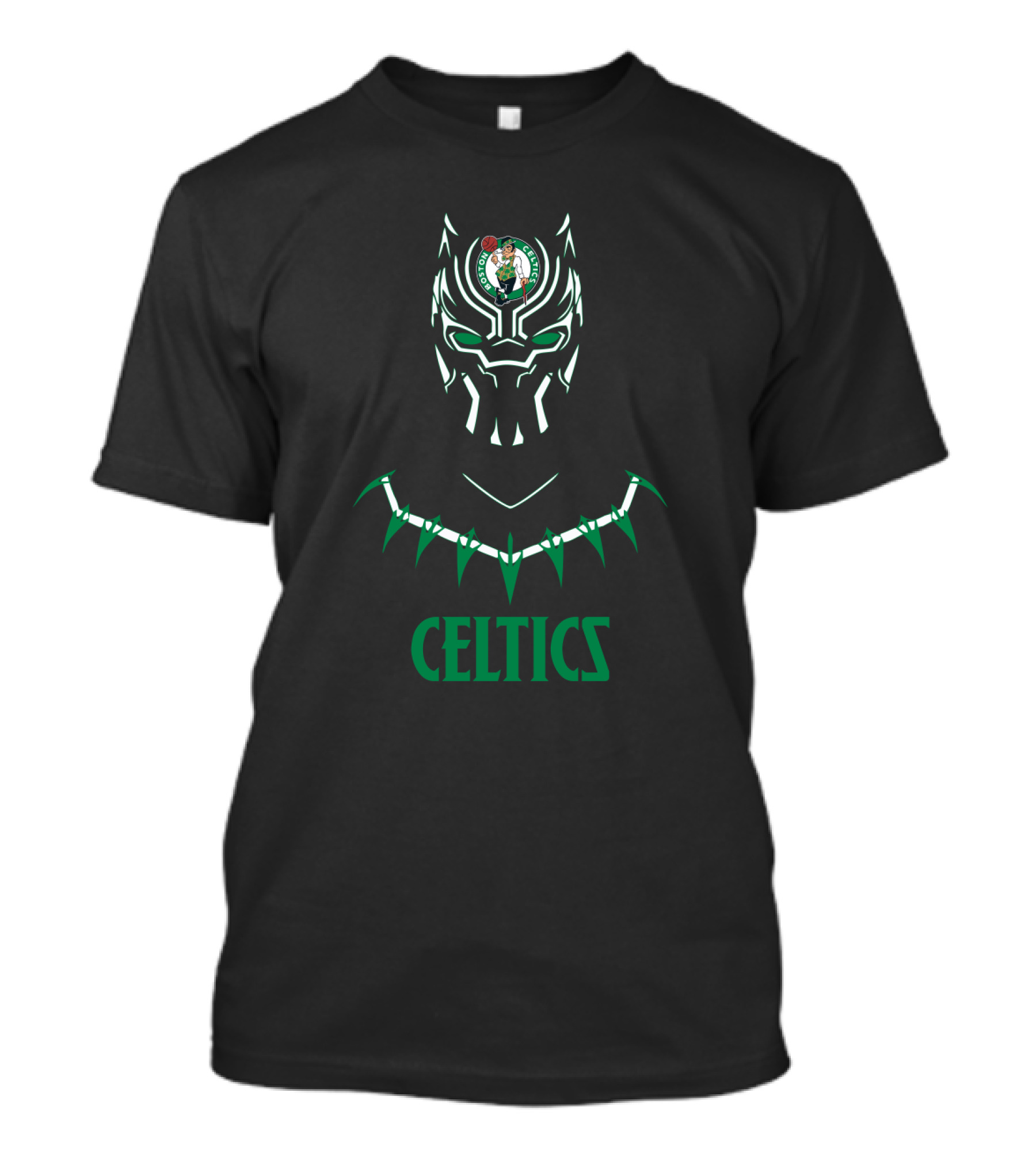 Celtics Black Panther Mashup Boston Celtics Fans T-Shirt