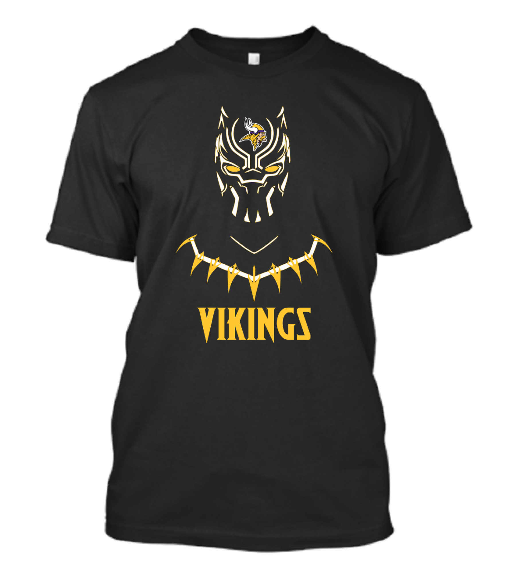 Black Panther Vikings Logo Fusion For Minnesota Fans T-Shirt