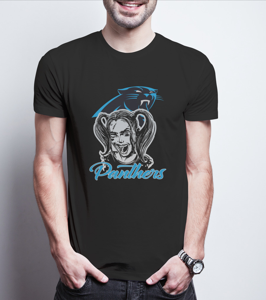 Harley Quinn Panthers Carolina Football Fan T-Shirt