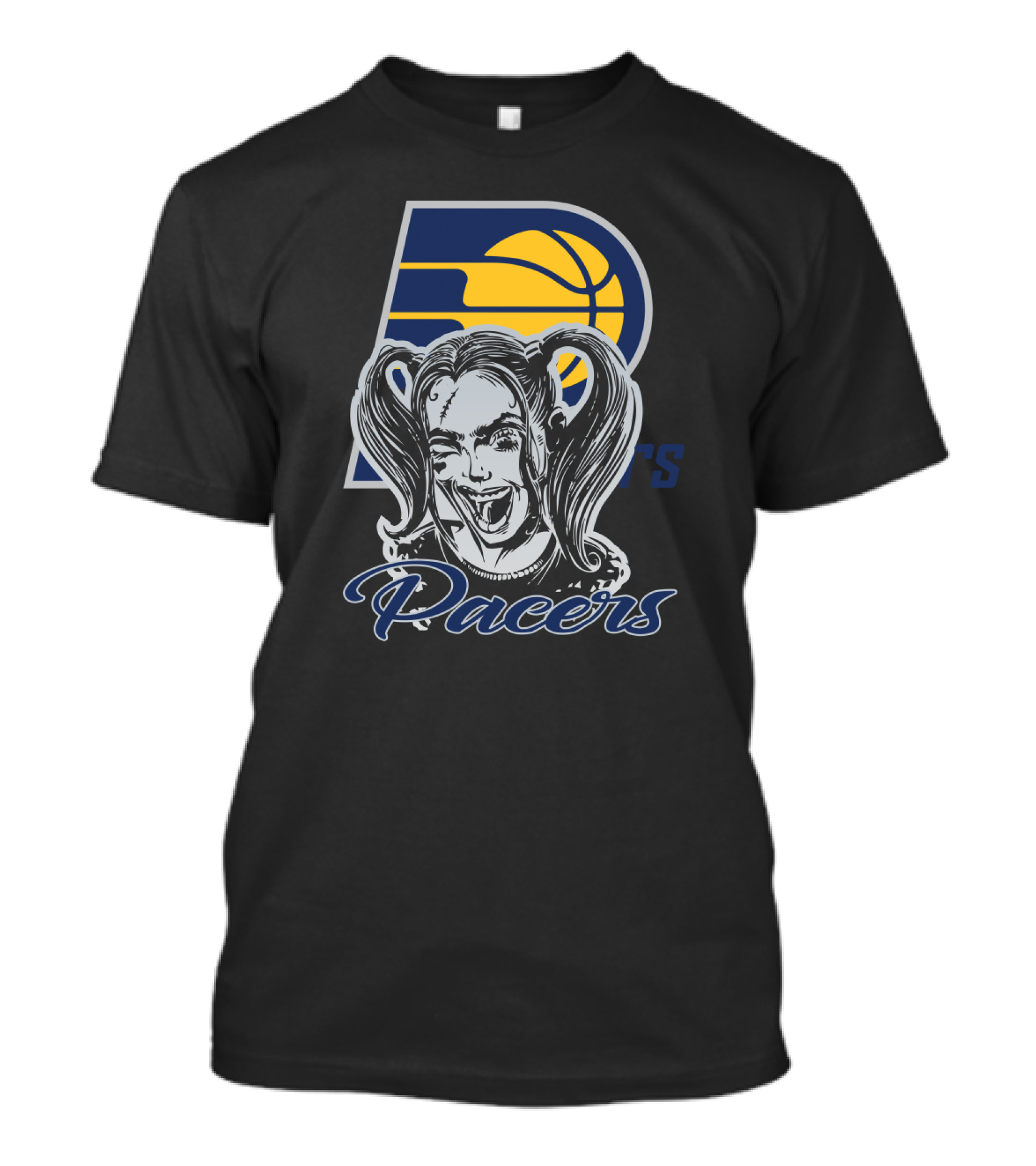 Harley Quinn Style Pacers Basketball Fans T-Shirt