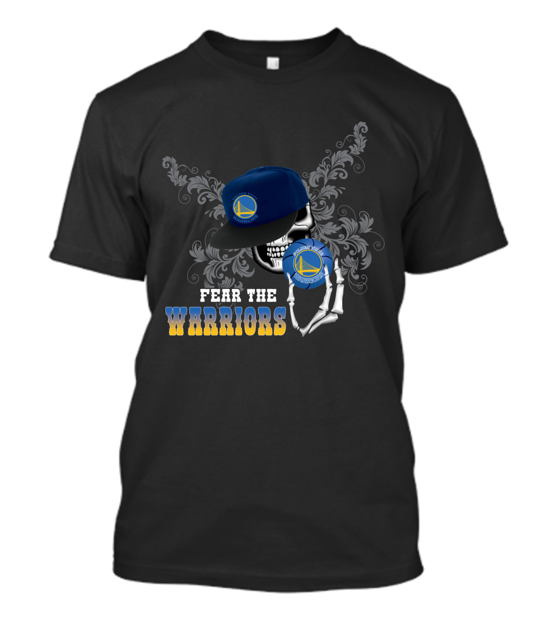 Fear The Warriors Golden State Skull T-Shirt