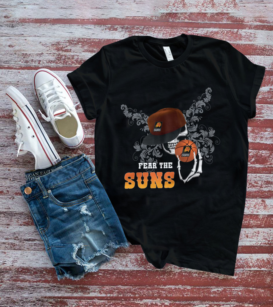 Fear The Suns Phoenix Basketball Skull Fans T-Shirt