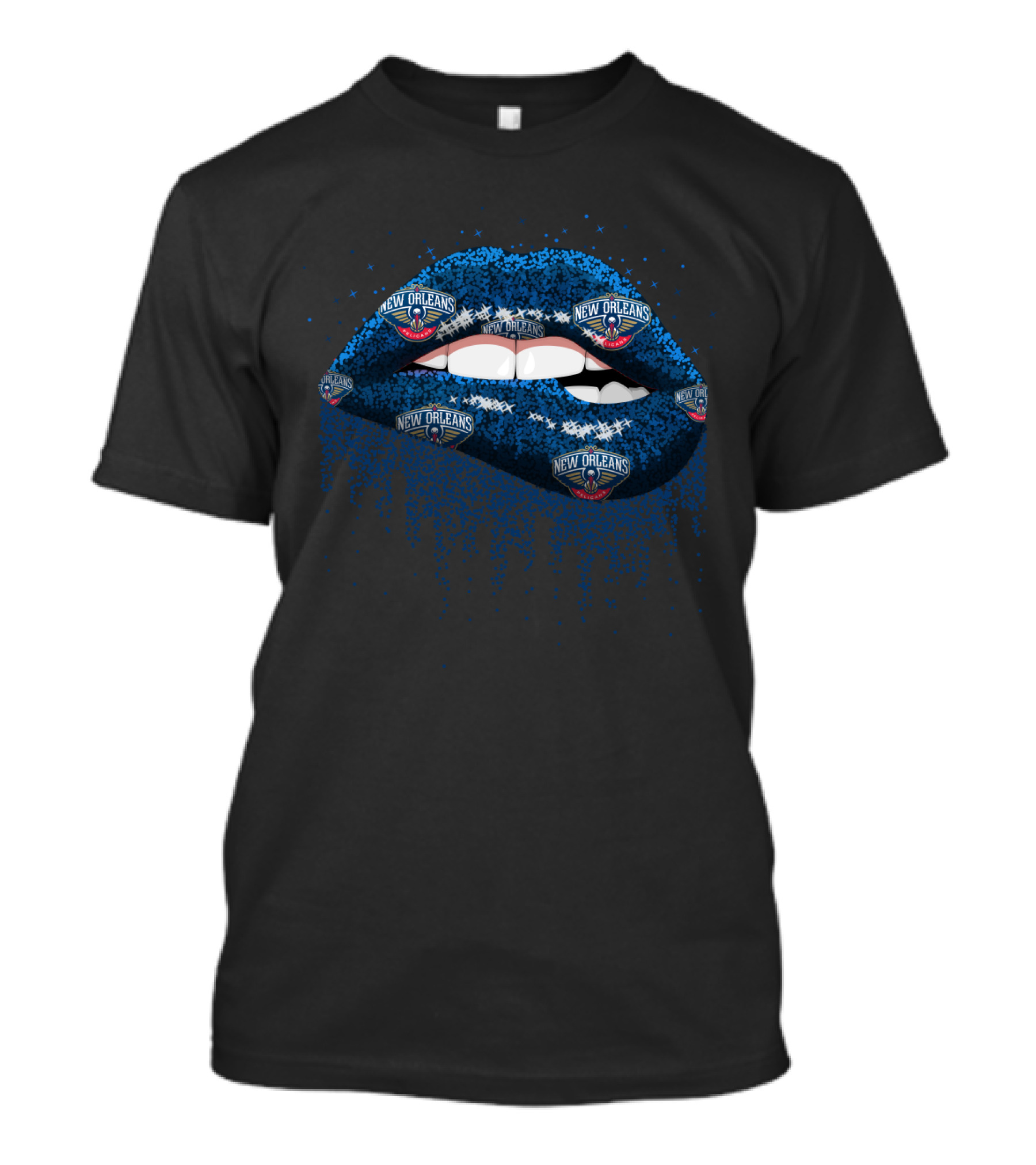 New Orleans Pelicans Lips Fan Gear T-Shirt