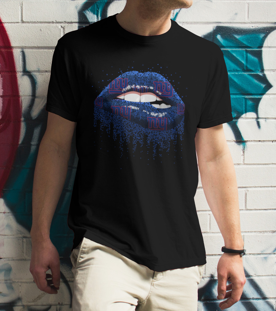 New York Giants Lips Fan T-Shirt