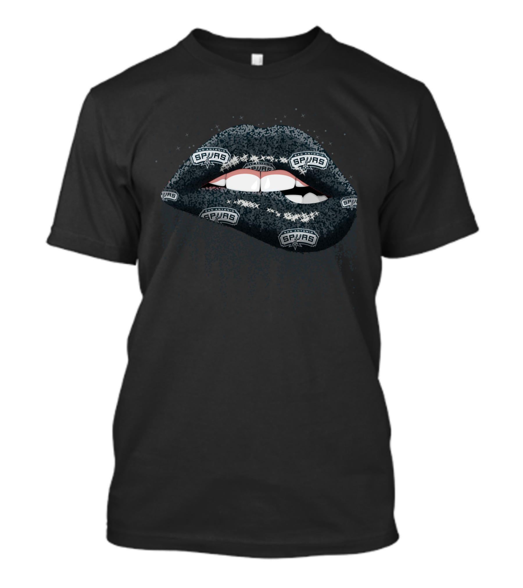 Glitter Spurs Lips For San Antonio Basketball Fans T-Shirt