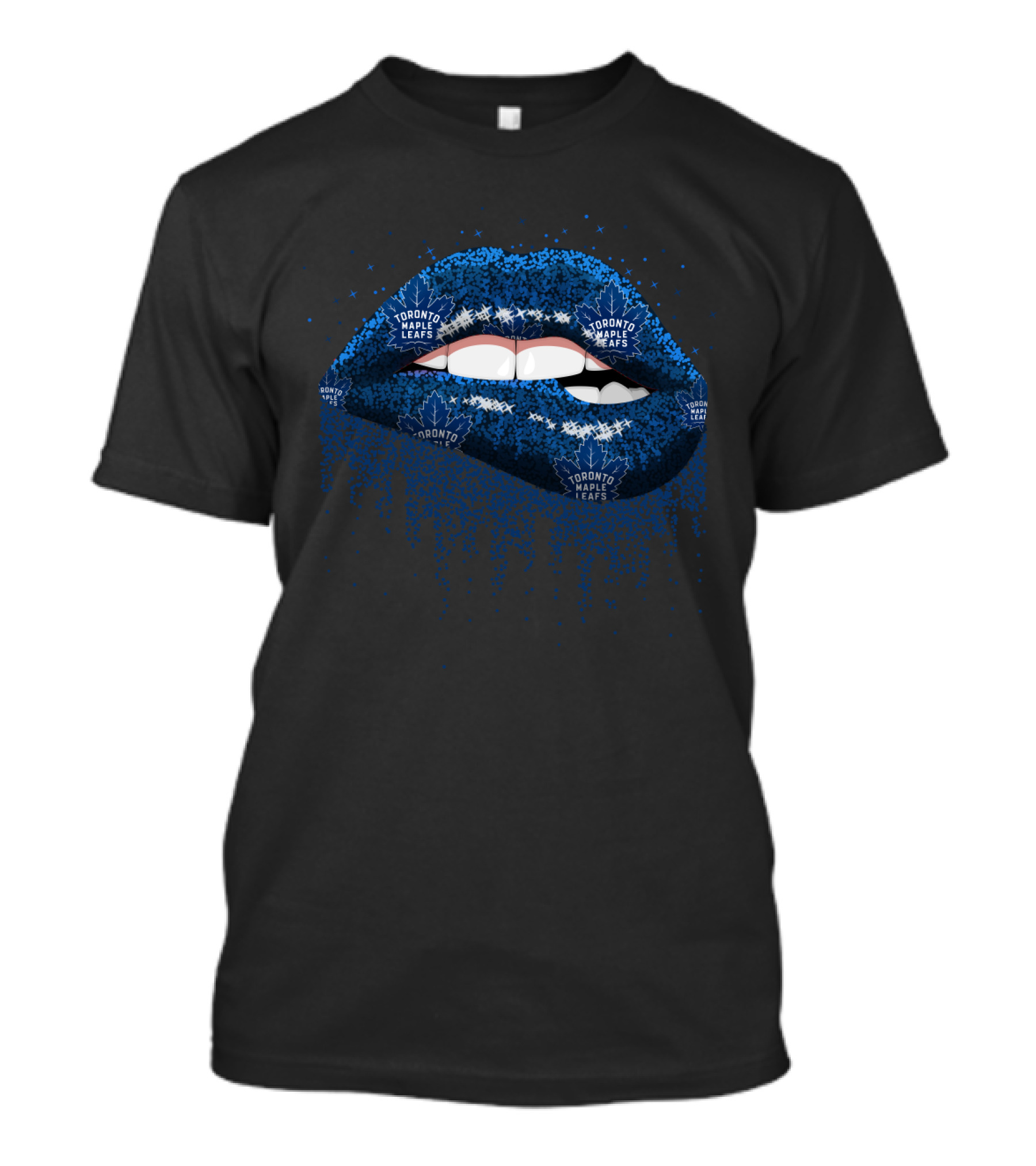 Toronto Maple Leafs Glitter Lips Bold Fan Expression T-Shirt