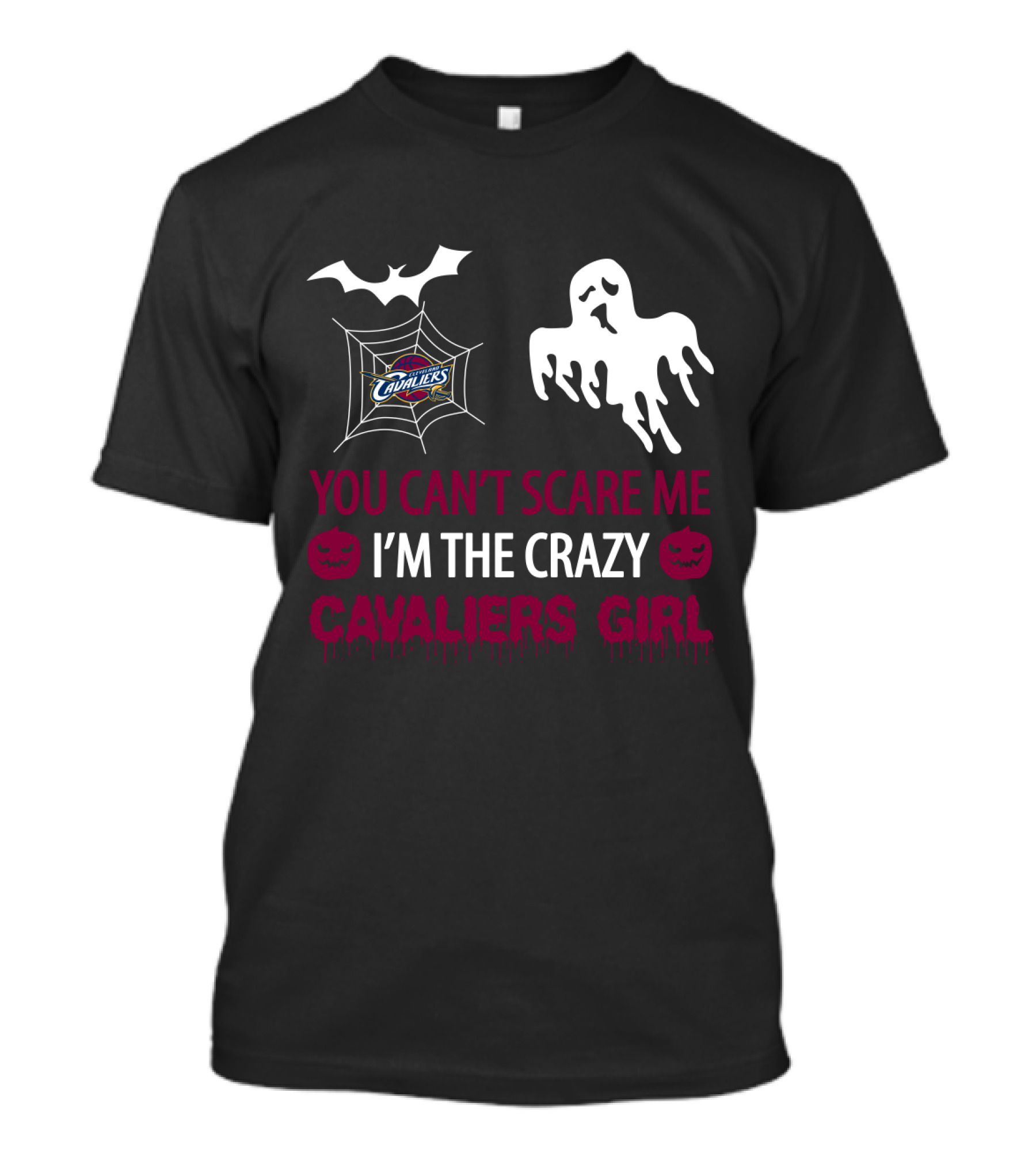 You Can't Scare Me I'm The Crazy Cavaliers Girl Halloween T-Shirt
