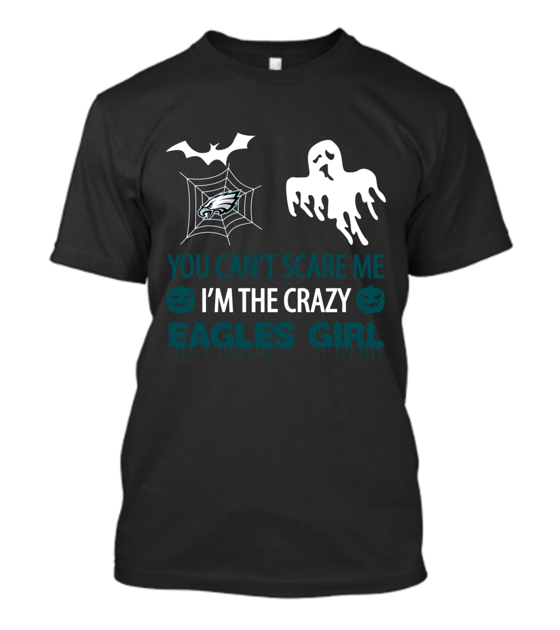 Crazy Eagles Girl Halloween You Can't Scare Me T-Shirt