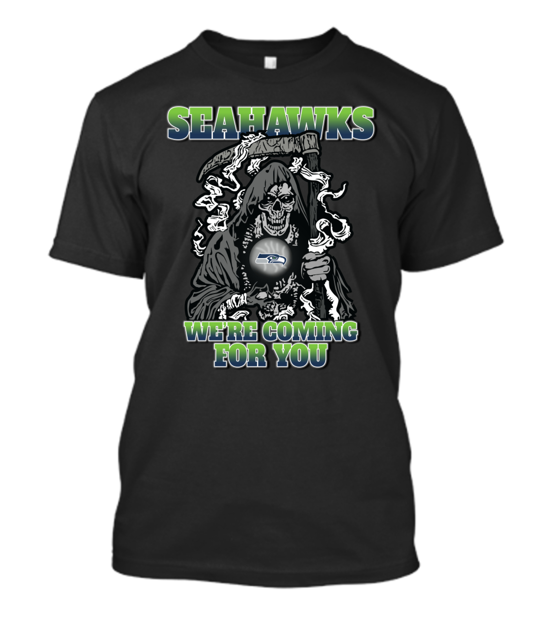 Seattle Seahawks We're Coming For You Grim Reaper Locker Room T-Shirt